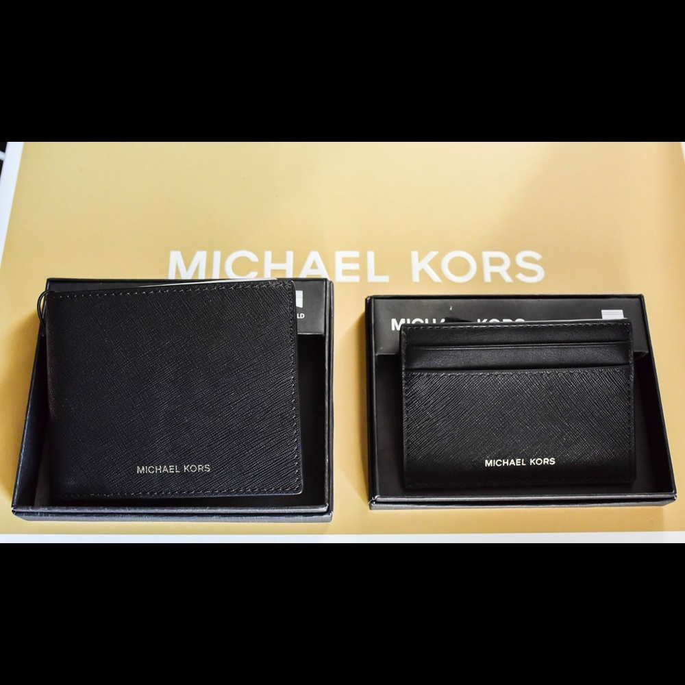 Michael Kors Bifold Wallet & Card Case Bundle